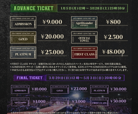 AH1 ASIAN HIPHOP CONNECTION 2026 in Japan Ticket Information